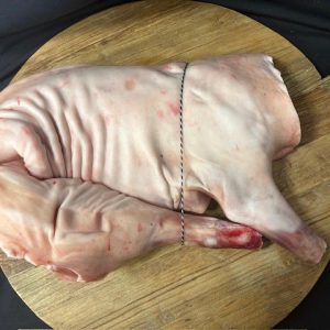 Iberian Duroc Suckling Pig HALF BUTCHERED (head and feet removed) Min. 4.3kg+ **New**