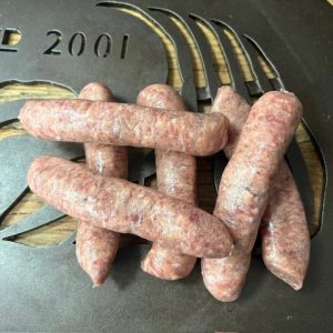 Sandy and Black Pork and Cider Sausages (6+) Min. 340g+ **New**