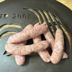 Sandy and Black Pork Welsh Dragon Sausages (6+) Min. 340g+ **New**